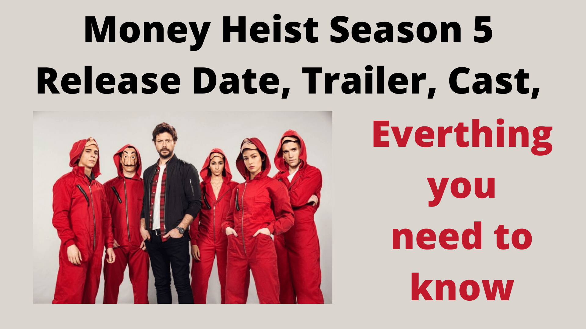 Money heist season 5 cast