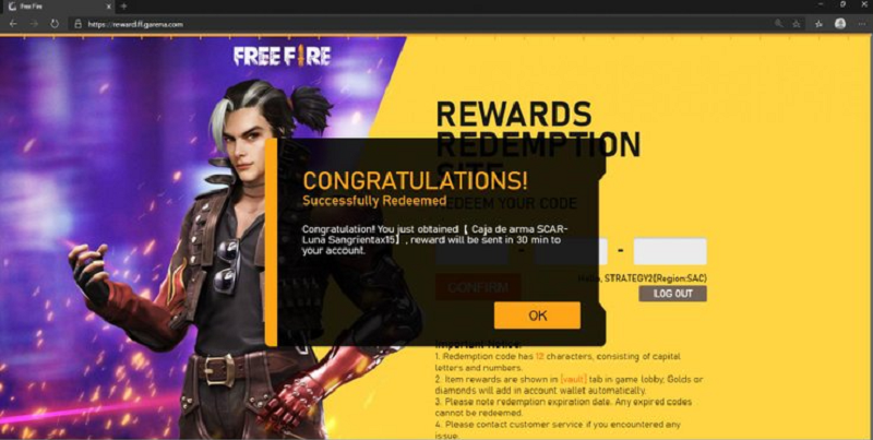 Ff reward code