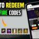 Free Fire redeem codes