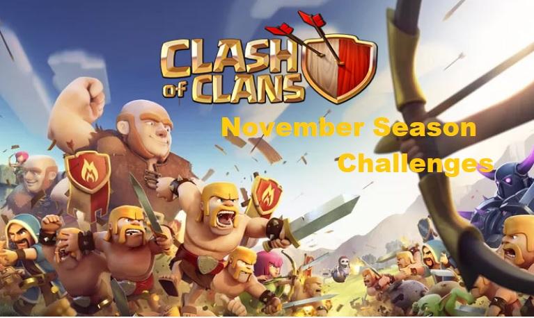 Clash of Clans November Challenges