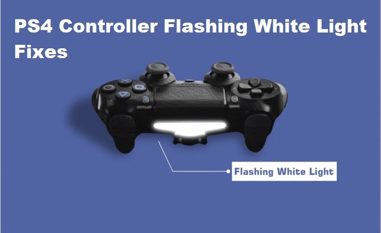 ps4 controller flashing white