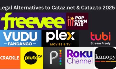 Logos of legal streaming platforms as alternatives to Cataz.net and Cataz.to in 2025