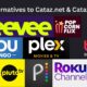 Logos of legal streaming platforms as alternatives to Cataz.net and Cataz.to in 2025